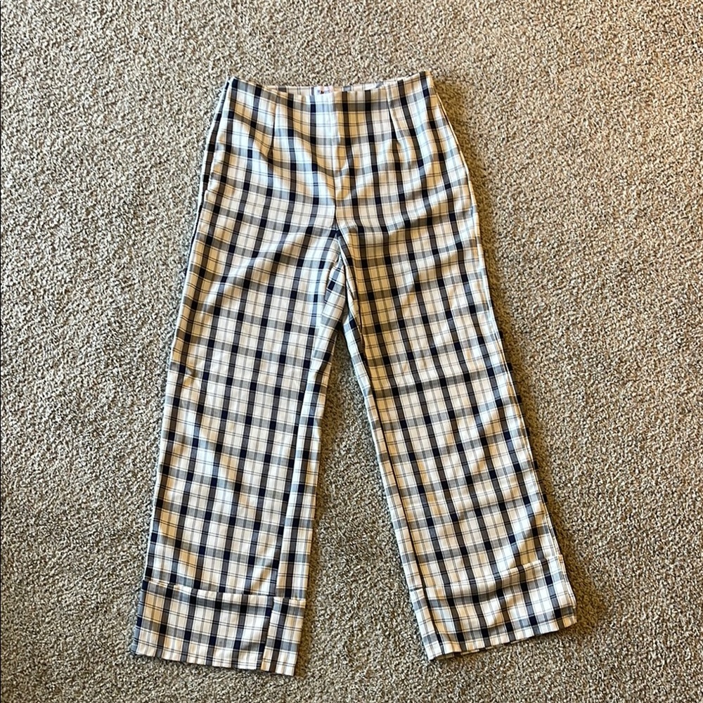 Princess Polly Black and White Straight Leg Pants